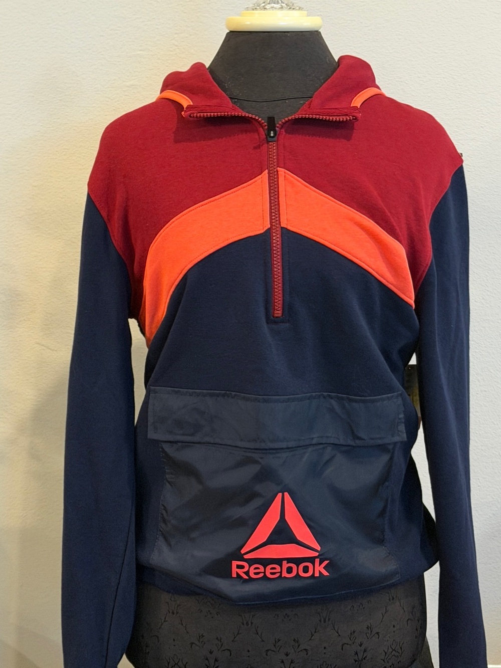 Reebok Kids Navy Maroon Jacket with Orange Chevron